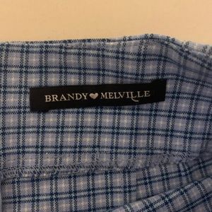 Blue plaid Brandy Melville skirt